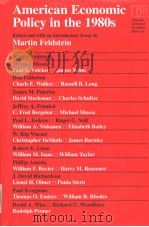 American economic policy in the 1980s PDF电子版封面 0226240932