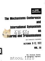 An ASME Publication The Mechanisms Conference and International Symposium on Gearing and Transmissio PDF电子版封面
