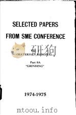 Selected Papers From SME Conferences VOL.4 《Materials Removal》Part 8A PDF电子版封面