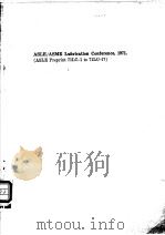 ASLE/ASME Lubrication Conference,1971 (ASLE Preprint 71LC-1 to 71LC-17) PDF电子版封面