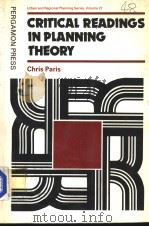 CRITICAL READINGS IN PLANNING THEORY PDF电子版封面 008024680X