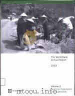 The world Bank Annual Report 2003 PDF电子版封面 0821355953