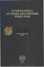 INTERNATIONAL AUTHORS AND WRITERS WHOS WHO 1991/92 PDF电子版封面