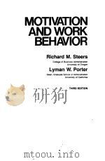 MOTIVATION AND WORK BEHAVIOR PDF电子版封面