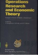 Operations Research and Economic Theory PDF电子版封面