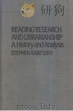 READING RESEARCH AND LIBRARIANSHIP     PDF电子版封面     