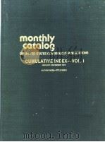 MONTHLY CATALOG PDF电子版封面