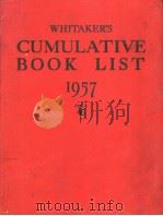 WHITAKER‘S CUMULATIVE BOOK LIST 1957 PDF电子版封面