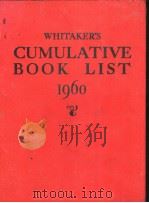 WHITAKER‘S CUMULATIVE BOOK LIST 1960 PDF电子版封面