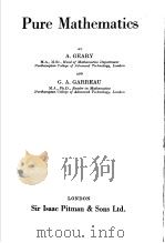 Pure Mathematics PDF电子版封面