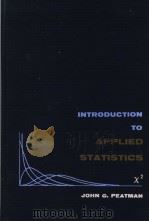 INTRODUCTION TO APPLIED STATISTICS PDF电子版封面