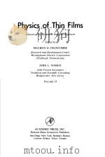 Physics of Thin Films     PDF电子版封面  0125330138   