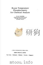 Room Temperature Phosphorimetry for Chemical Analysis PDF电子版封面