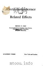 Electroluminescence and Related Effects（ PDF版）
