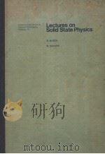 Lectures on Solid State Physics PDF电子版封面