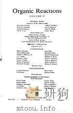 Organic Reactions VOLUME 37     PDF电子版封面     