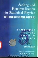 Scaling and Renormalization in Statistical Physics     PDF电子版封面     