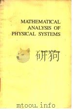 MATHEMATICAL ANALYSIS OF PHYSICAL SYSTEMS PDF电子版封面