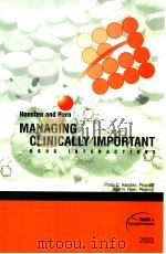 Hansten and Horn Managing Clinically Important Drug Interactions PDF电子版封面 1574391623 Philip D.Hansten John R.Horn
