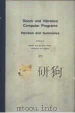 Shock and Vibration Computer Programs PDF电子版封面