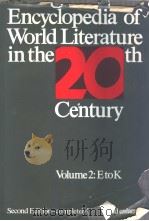 Encyclopedia of World Literature in the 20th Century PDF电子版封面