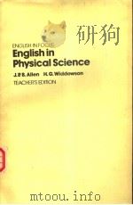 ENGLISH IN FOCUS ENGLISH IN PHYSICAL SCIENCE     PDF电子版封面     