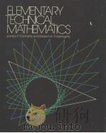 ELEMENTARY TECHNICAL MATHEMATICS PDF电子版封面