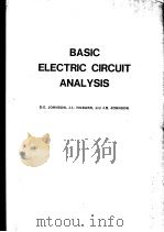 BASIC ELECTRIC CIRCUIT ANALYSIS PDF电子版封面