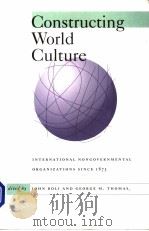 Constructing World Culture:INTERNATIONAL NONGOVERNMENTAL ORGANIZATIONS SINCE 1875     PDF电子版封面  0804734224  JOHN BOLI AND GEORGE M.THOMAS 