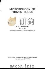 MICROBIOLOGY OF FROZEN FOODS PDF电子版封面