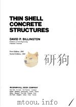 THIN SHELL CONCRETE STRUCTURES PDF电子版封面