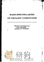 MASS SPECTROMETRY OF ORGANIC COMPOUNDS PDF电子版封面