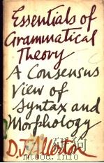 Essentials of grammatical Theory PDF电子版封面
