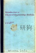 Introduction to Chemical Engineering Analysis PDF电子版封面