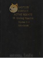 SADTLER SURFACE ACTIVE AGENTS IR Grating Spectra Volumes 1-2 PDF电子版封面