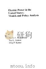Electric Power in the United States:Models and Policy Analysis PDF电子版封面