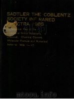 SADTLER THE COBLENTZ SOCIETY INF RARED SPECTRA 1985 1 PDF电子版封面