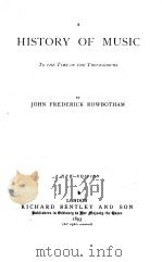 HISTORY OF MUSIC TO THE TIME OF THE TROUBADOURS     PDF电子版封面     