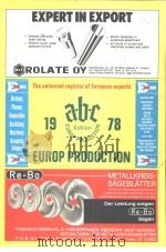 EUROP PRODUCTION THE UNIVERSAL REGISTER OF EUROPEAN EXPORTS 1987 19TH EDITION VOLUME Ⅱ PDF电子版封面