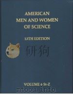 AMERICAN MEN AND WOMEN OF SCIENCE 13 TH EDITION VOLUME 6 ST-Z PDF电子版封面