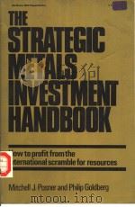 THE STRATEGIC METALS INVESTMENT HANDBOOK  HOW TO PROFIT FROM THE INTERNATIONAL SCRAMBLE FOR RESOURCE     PDF电子版封面  0070505772  J.POSNER  PHILIP GOLDBERG 