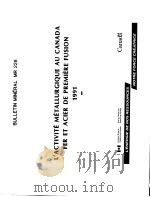 L'ACTIVITE METALLURGIQUE AU CANADA FER ET ACIER DE PREMIERE FUSION 1991 BULLETIN MINERAL MR 228 PDF电子版封面
