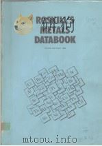 ROSKILL'S METALS DATABOOK THIRD EDITION 1982 PDF电子版封面 0862142032 Roskill Information Services L