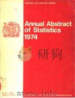 Annual Abstract of Statistics 1974 No 111 PDF电子版封面 0116301244