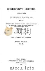 BEETHOVEN'S LETTERS (1790-1826)VOL.Ⅱ PDF电子版封面 LADY WALLACE