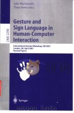 Gesture and Sign Language in Human-Computer Interaction PDF电子版封面 3540436782