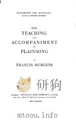 THE TEACHING AND ACCOMPANIMENT OF PLAINSONG（ PDF版）