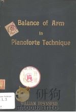 BALANCE OF ARM IN PIANO TECHNIQUE. PDF电子版封面
