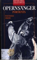 Opernsanger Portrats     PDF电子版封面    Matthias Frede 