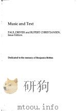 Music and Text     PDF电子版封面     